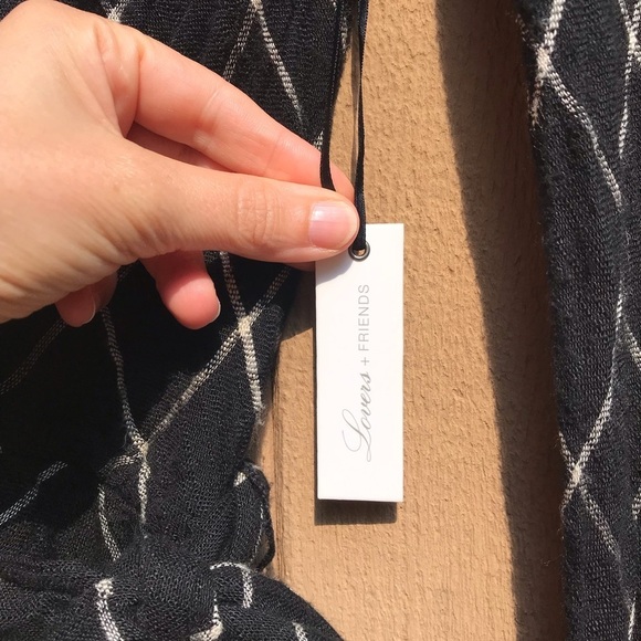 Lovers+Friends Chateau Romper in Black&White Check - Picture 9 of 12